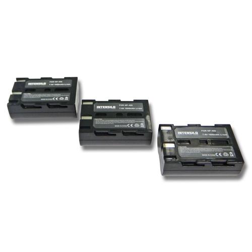 INTENSILO Li-Ion Batterie 1600mAh (7.4V) pour appareil photo, caméscope, caméra vidéo Konica Dynax 5D, 7D comme NP-400, D-Li50, SLB-1674, BP-21.