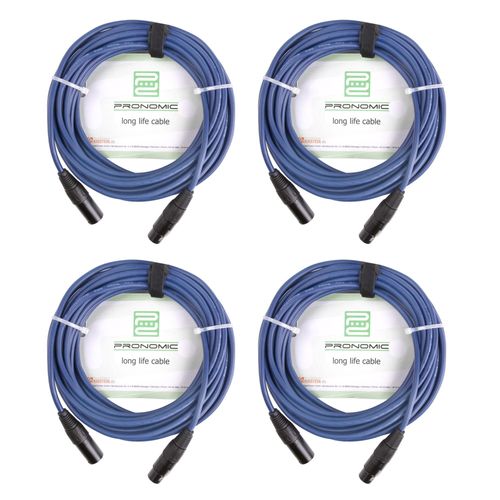 Pronomic Stage Dmx3-1 Câble Dmx 1 M, Lot De 4