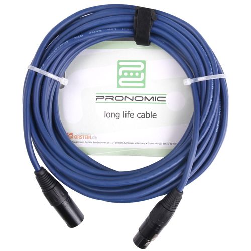 Pronomic Stage Dmx3-5 Câble Dmx 5 M, Bleu Avec Contacts Plaqués Dor