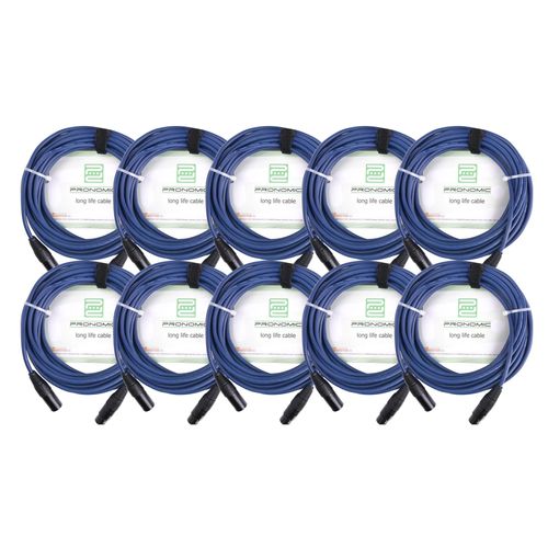 Pronomic Stage Dmx3-0,5 Câble Dmx 0,5 M, Lot De 10