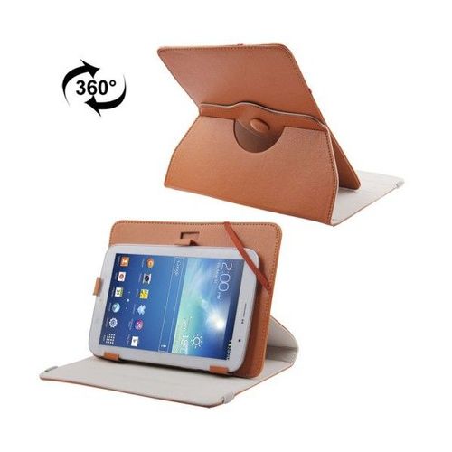Housse Universelle Tablette Tactile 8 Pouces Support 360° Marron