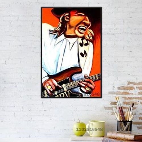 Affiche en toile double probl¿¿me Stevie Ray Vaughan,mpression murale Poster pour salon chambre ¿¿ coucher d¿¿cor sans cadre(100*150cm)