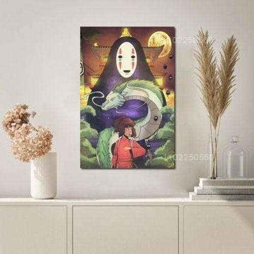 Affiche toile Manga chihiro affiche d¿¿corative,mpression murale Poster pour salon chambre ¿¿ coucher d¿¿cor sans cadre(100*150cm)