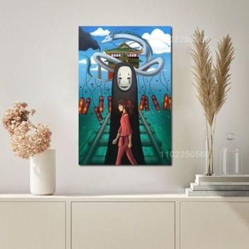 Affiche toile Manga chihiro affiche d¿¿corative,mpression murale Poster pour salon chambre ¿¿ coucher d¿¿cor sans cadre(100*150cm)