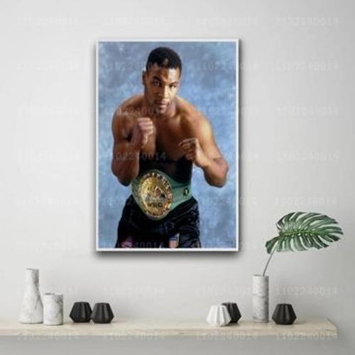 Affiche d¿¿corative d'athl¿¿te Ali Vs Tyson sur toile,mpression murale Poster pour salon chambre ¿¿ coucher d¿¿cor sans cadre(100*150cm)
