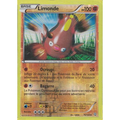 Carte Pokémon Limonde Holo Reverse 70/124 Noir & Blanc Dragons Exaltés Fr Neuve