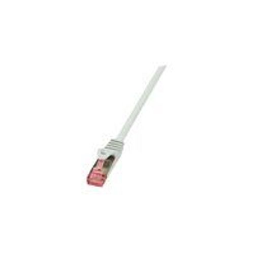 LogiLink PrimeLine - Cordon de raccordement - RJ-45 (M) pour RJ-45 (M) - 1.5 m - SFTP, PiMF - CAT 6 - sans halogène, sans crochet - gris