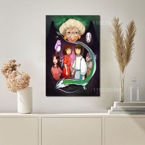 Affiche toile Manga chihiro affiche d¿¿corative,mpression murale Poster pour salon chambre ¿¿ coucher d¿¿cor sans cadre(100*150cm)