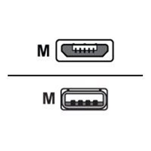 Sharkoon - Câble USB - Micro-USB de type B (M) pour USB (M) - USB 2.0 - 0.5 m - noir