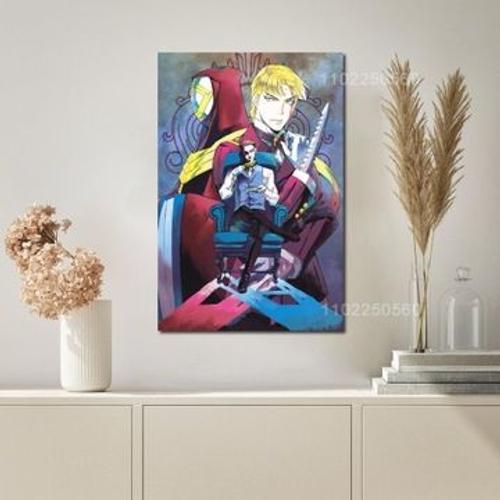 Affiche toile D homme gris noche anime painting,mpression murale Poster pour salon chambre ¿¿ coucher d¿¿cor sans cadre(100*150cm)