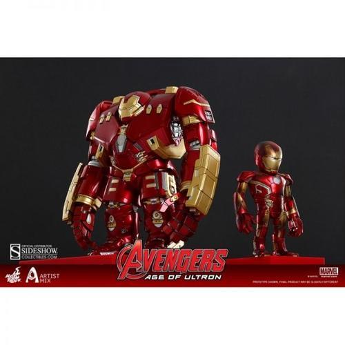 Avengers L'ère D'ultron - Figurine Bobble Head Artist Mix Iron Man Mark 43 14 Cm & Hulkbuster 20 Cm