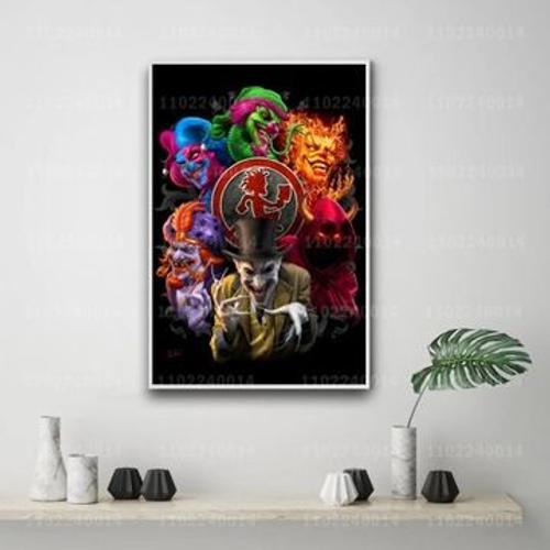 Affiche en toile Crazy clown posse band decorac,mpression murale Poster pour salon chambre ¿¿ coucher d¿¿cor sans cadre(100*150cm)