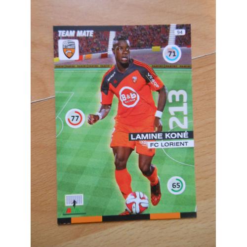 Panini Adrenalyn Xl Foot 2015-2016 Ligue 1 - N°94 Lamine Kone (Fc Lorient) - Carte Team Mate