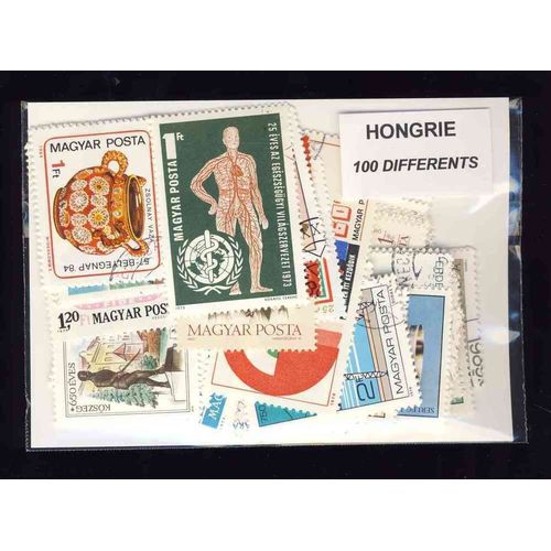 Hongrie - 100 Timbres Differents Obliteres