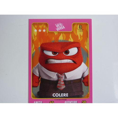 Carte Auchan Disney Pixar 3 135 Colere Vice Versa Rakuten