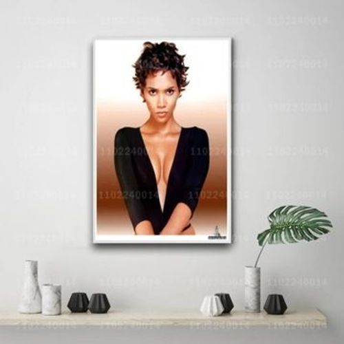 Affiche d¿¿corative sur toile acteur Halle Berry,mpression murale Poster pour salon chambre ¿¿ coucher d¿¿cor sans cadre(100*150cm)