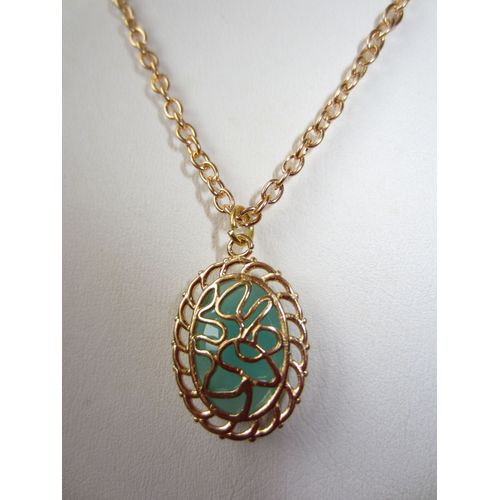 Collier Vert Et Doré N° 222