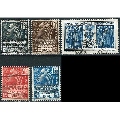 France 1931, Belle Série Complète Yv. 270 À 274 - Exposition Coloniale À Paris, 5 Valeurs Obli. Tbe