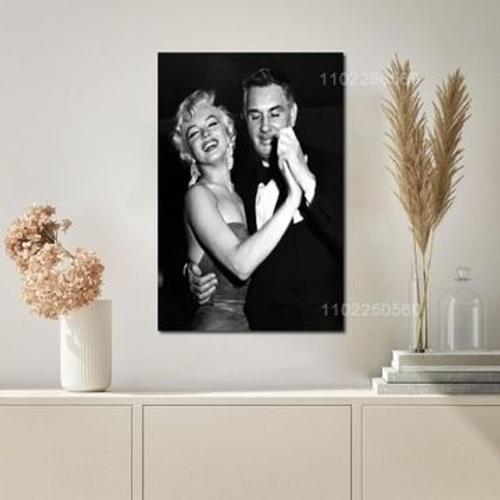 Affiche Marilyn Monroe et James Dean sur toile,mpression murale Poster pour salon chambre ¿¿ coucher d¿¿cor sans cadre(100*150cm)