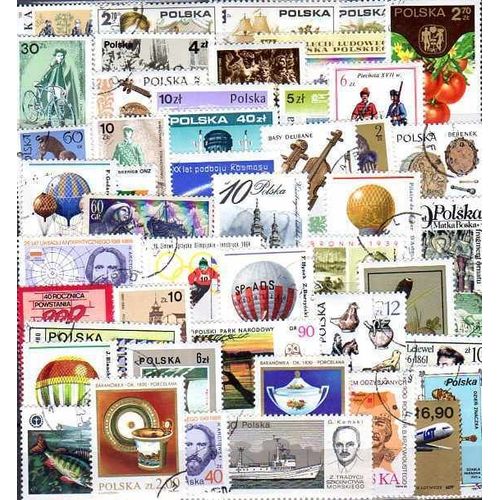 Pologne 100 Timbres Differents Obliteres