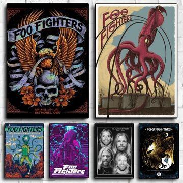 Affiche en toile Foo Fighters, peinture sur toile,mpression ... - 2