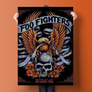 Affiche en toile Foo Fighters, peinture sur toile,mpression ... - 5