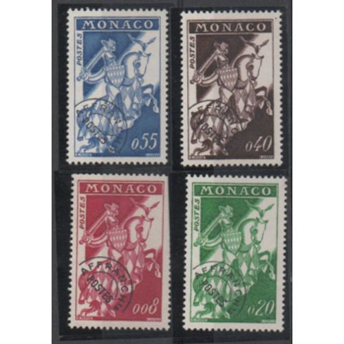 Monaco: Lot De 4 Timbres Préoblitérés N° 19, 20, 21 Et 22.
