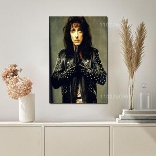 Alice Cooper classique Rock Star B toile affiche,mpression murale Poster pour salon chambre ¿¿ coucher d¿¿cor sans cadre(100*150cm)