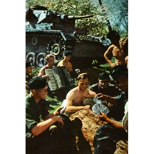 Ww2 - Equipages De Chars Allemands Au Repos Dans Les Balkans En 1941