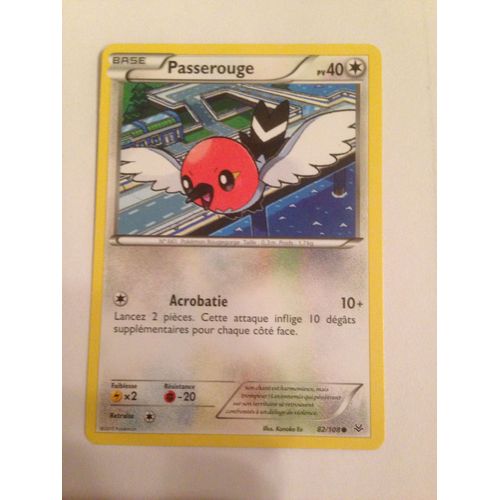 Passerouge 82/108 Carte Pokemon Xy Ciel Rugissant Francaise 