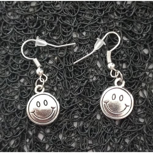 Boucles D'oreilles Smiley En Acier Inoxydable