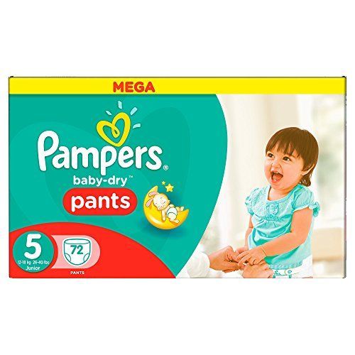 Pampers Baby-Dry Pants Couches Taille 5 (Junior) 12-18 Kg X 72