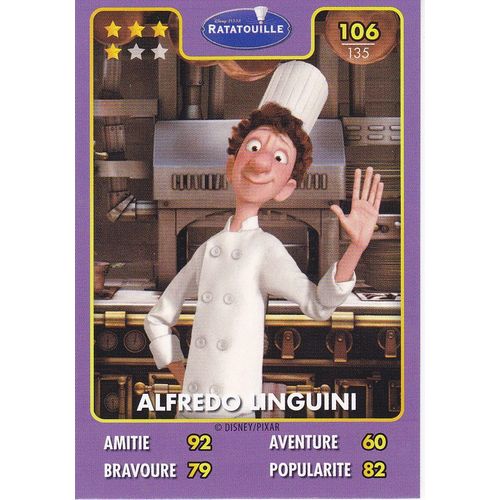 Disney Pixar Ratatouille - Alfredo Linguini - Carte N°106/135 