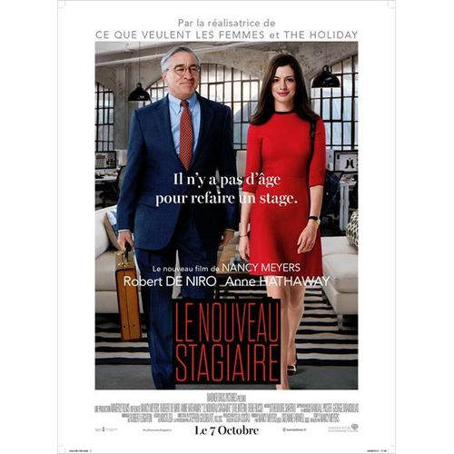 Le Nouveau Stagiaire / The Intern - Affiche Originale De Cinéma - Format 40x60 Cm - Un Film De Nancy Meyers Avec Robert De Niro, Anne Hathaway, Rene Russo, Adam Devine - Année 2015