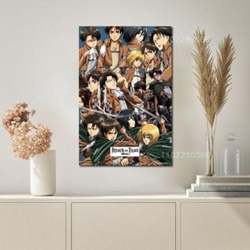 Mikasa Attaque Sur Titan Anime Malars Toile Affiche,Mpression Murale Poster Pour Salon Chambre ¿¿ Coucher D¿¿Cor Sans Cadre(70*90cm)
