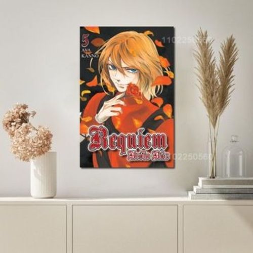 Affiche en toile Manga requiem du roi rose p,mpression murale Poster pour salon chambre ¿¿ coucher d¿¿cor sans cadre(70*90cm)