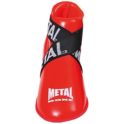 Protèges Pieds Full Contact Rouge Metal Boxe - S
