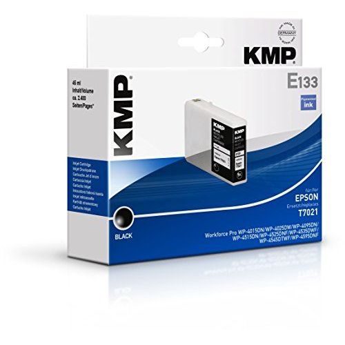 KMP E133 Tintenpatrone schwarz kompatibel mit Epson T7021