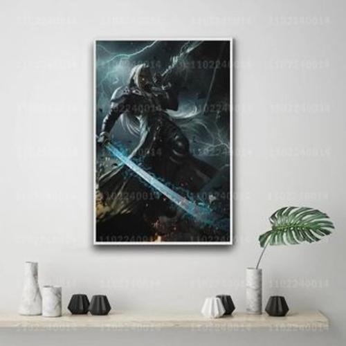 Final Fantasy 7 Sephiroth jeu de toile affiche,mpression murale Poster pour salon chambre ¿¿ coucher d¿¿cor sans cadre(70*90cm)