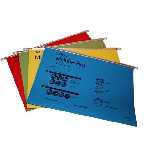 Rexel Multifile Plus Dossier Suspendu Écolier A4 15 Mm Assortis, Pack De 20