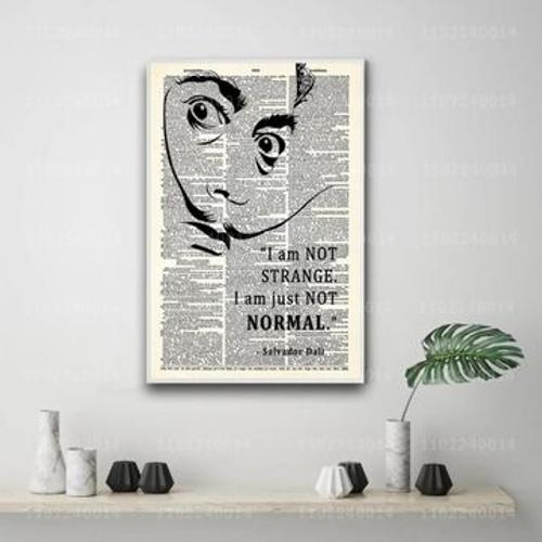 Affiche sur toile de Salvador Dali peintre d¿¿corateur,mpression murale Poster pour salon chambre ¿¿ coucher d¿¿cor sans cadre(70*90cm)