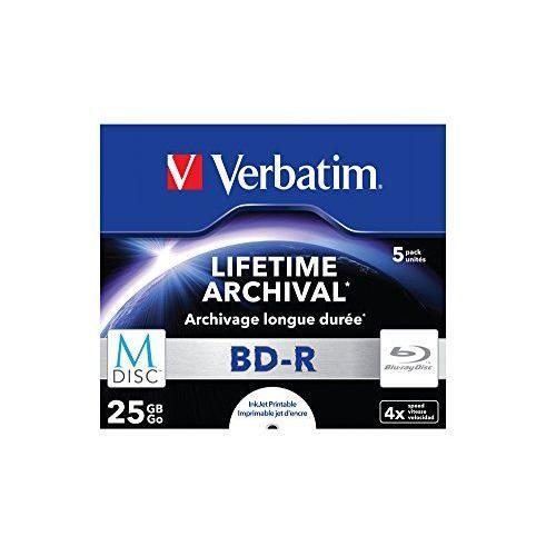 Verbatim M-Disc - 5 x BD-R - 25 Go 4x - surface imprimable par jet d'encre - boîtier CD