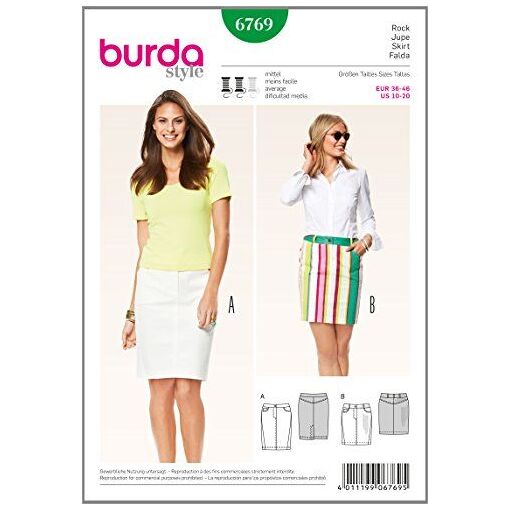 Patron Burda 4145 - Pour Jupe Longue, Bustier Et Veste, Tailles 36 à 46, Neuf