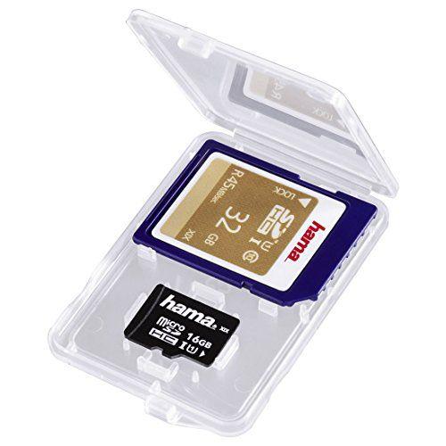 HAMA-Boîtier de rangement mince pour cartes mémoire SD + microSD