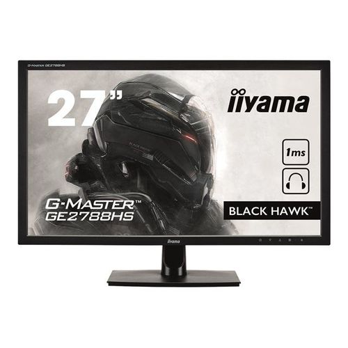 iiyama G-MASTER Black Hawk - Écran LED - 27" - 1920 x 1080 Full HD (1080p) - TN - 300 cd/m² - 1000:1 - 1 ms - HDMI, DVI-D, VGA - haut-parleurs - noir