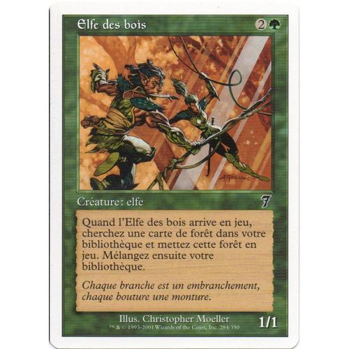 Carte Magic - Elfe Des Bois - 7ème Édition 284/350