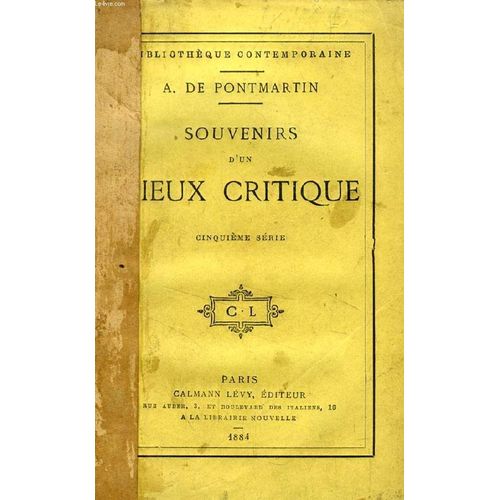 Souvenirs D'un Vieux Critique, 5e Serie