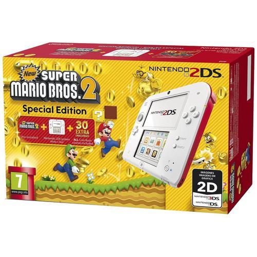 Nintendo 2ds Blanc Et Rouge + New Super Mario Bros. 2 - Édition Spéciale