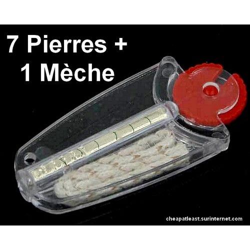 1 Mèche + 7 Pierres Compatible Zippo Et Autre Briquet Tempête À Essence
