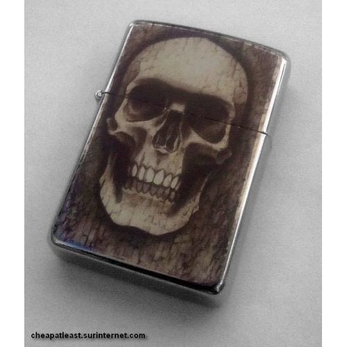 Briquet Tempête À Essence (Réplique Zippo Métal) - Crane / Tête De Mort / Skull Vampire Evil Zombie Enfer / Rider / Biker / Heavy / Rock